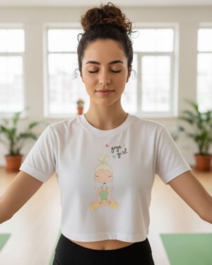 Yoga Girl | White | Vichitra Crop tops