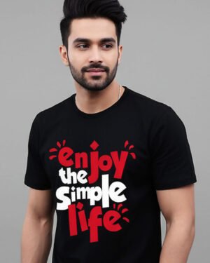 Enjoy the simple life | Vichitra | Men Round Neak T-Shirts