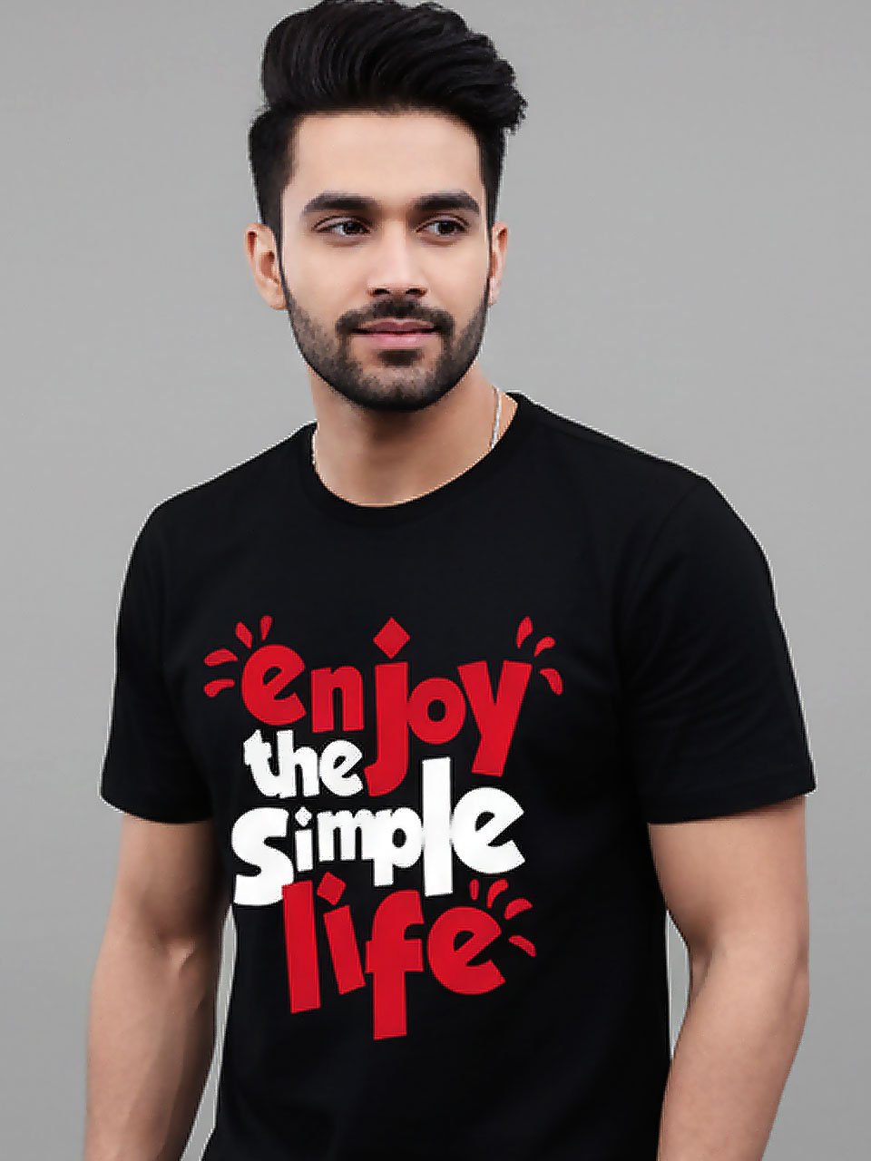 Enjoy the simple life | Vichitra | Men Round Neak T-Shirts