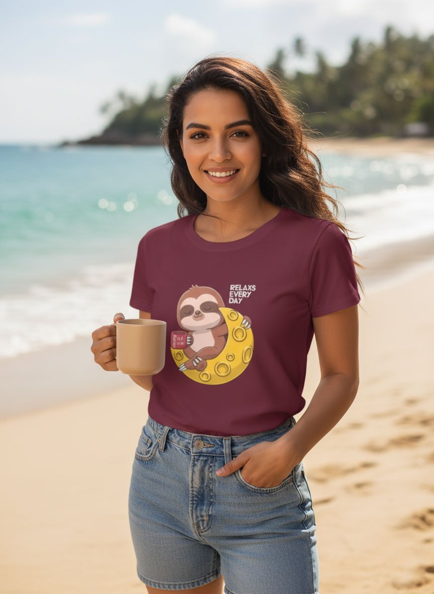 Relax | Women Round Neak Vichitra T-Shirt