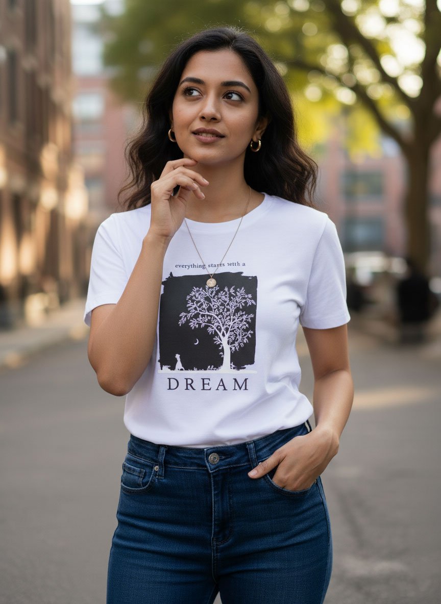 Dream | Women Round Neak Vichitra T-Shirt