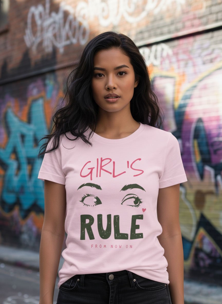 Girls Rule | Women Round Neak Vichitra T-Shirt