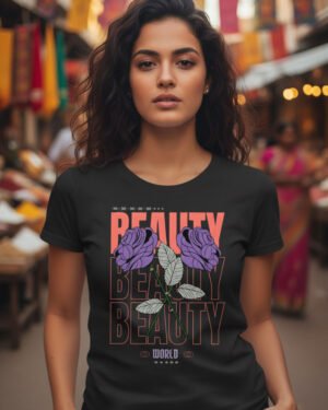 BEAUTY | Women Round Neak Vichitra T-Shirt