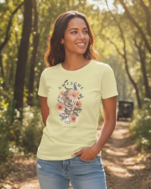 Awesome attitude | Women Round Neak Vichitra T-Shirt