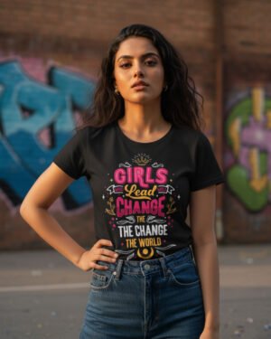 Girl Lead | Women Round Neak Vichitra T-Shirt