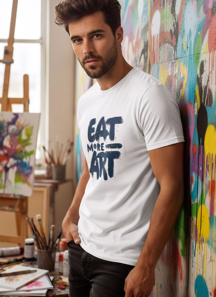 Eat More art | Vichitra | Men Round Neak T-Shirts