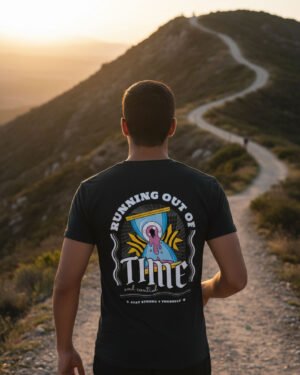 Running out of Time | Vichitraa T-Shirts | Men Round Neak T-Shirts | Back print