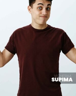 Men’s Magenta Supima Cotton T-Shirt – Bold, Vibrant & Long-Lasting