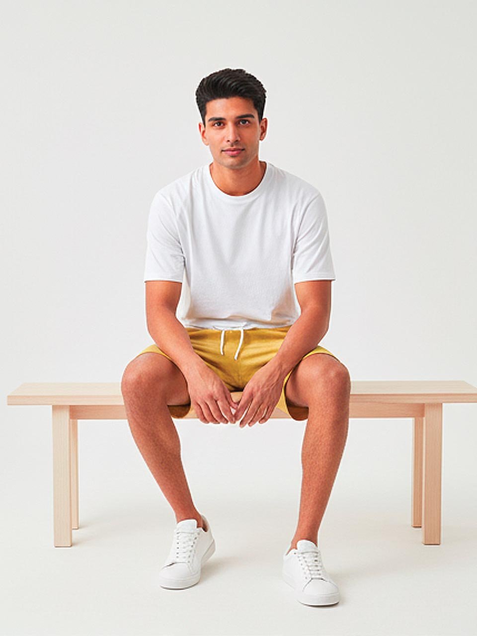 Men’s Tie-Dye Half Pants – Yellow | Relaxed Streetwear Fit - Image 2