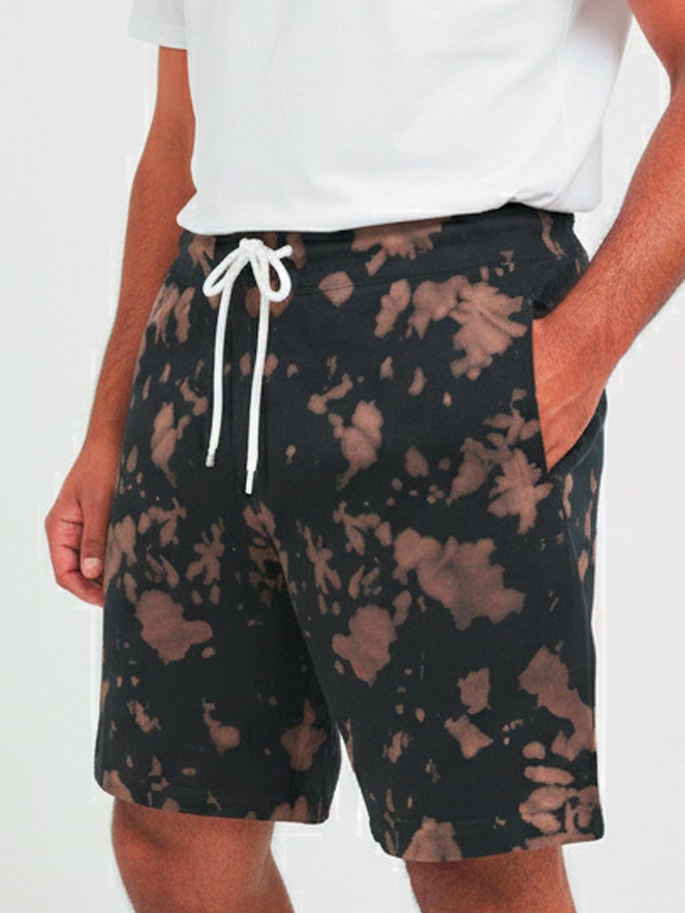 Men’s Tie-Dye Half Pants – Brown & black | Relaxed Streetwear Fit