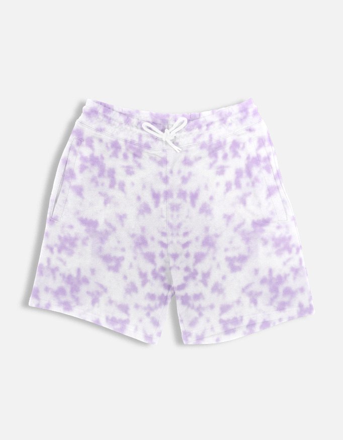 Men’s Tie-Dye Half Pants – Lavender & White | Relaxed Streetwear Fit - Image 5