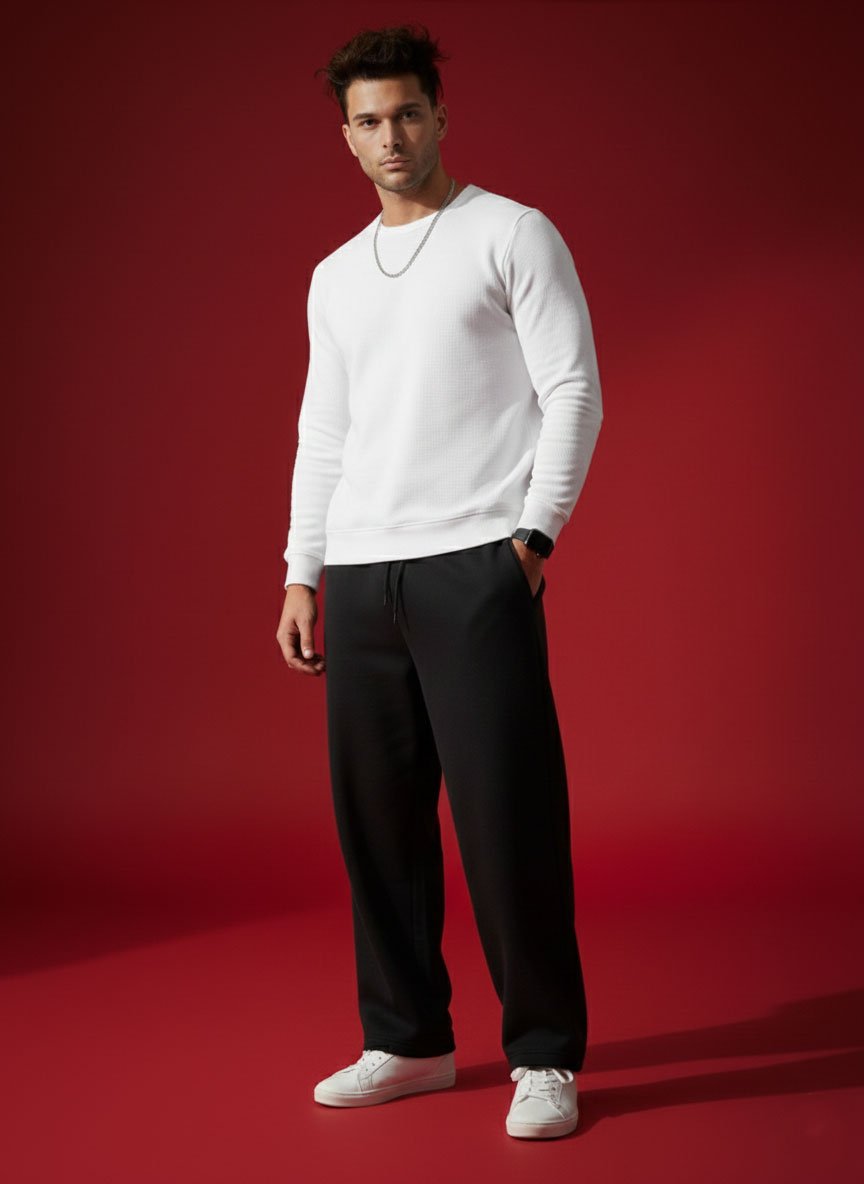 Black Loose-Fit Sweat Pant - Image 2