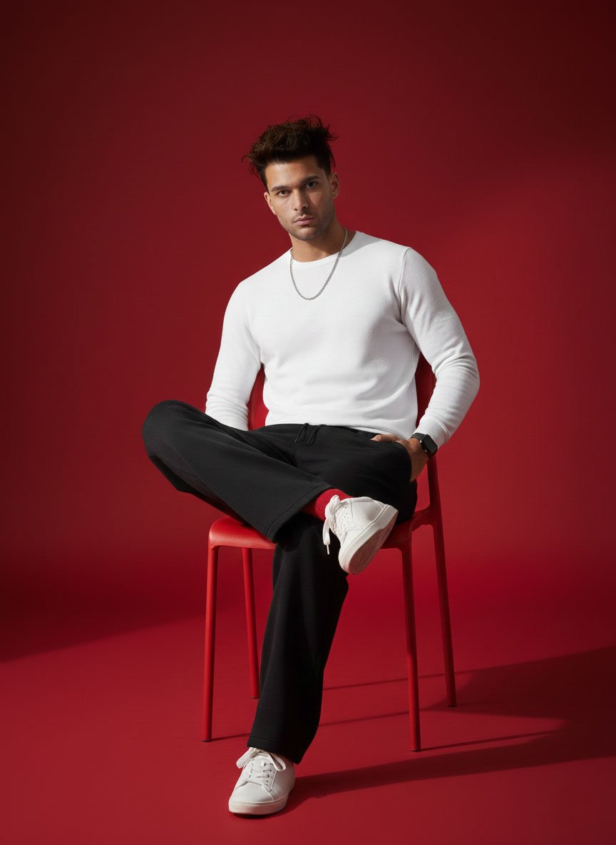 Black Loose-Fit Sweat Pant - Image 3