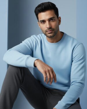 Blue Men's Essential Crewneck Sweatshirt